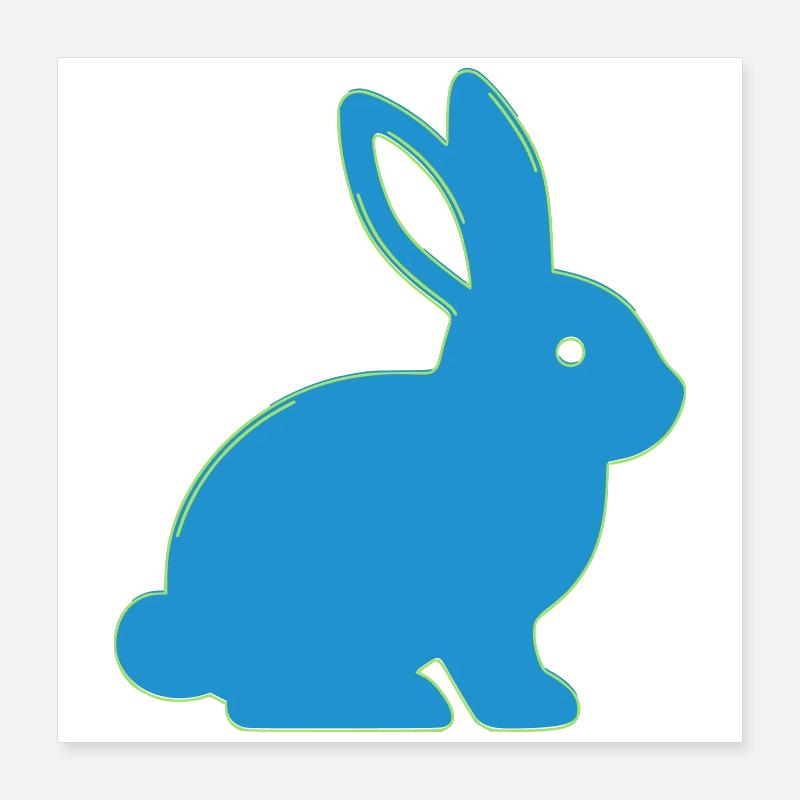 Vecteur mignon Bunny néon Y2K Poster 40 x 40 cm