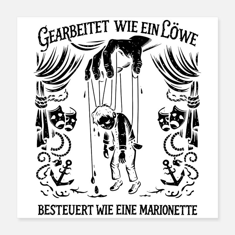Gearbeitet Wie Ein Löwe, Poster 40x40 cm