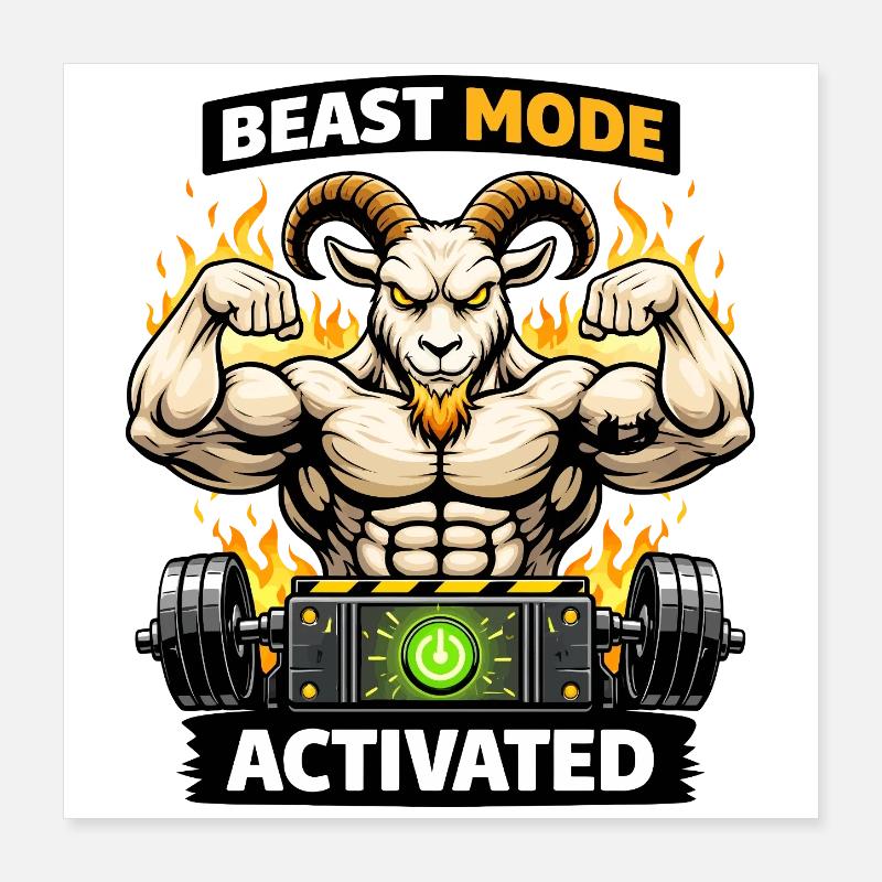 Mode Focus Activé Chèvre Poster 40 x 40 cm