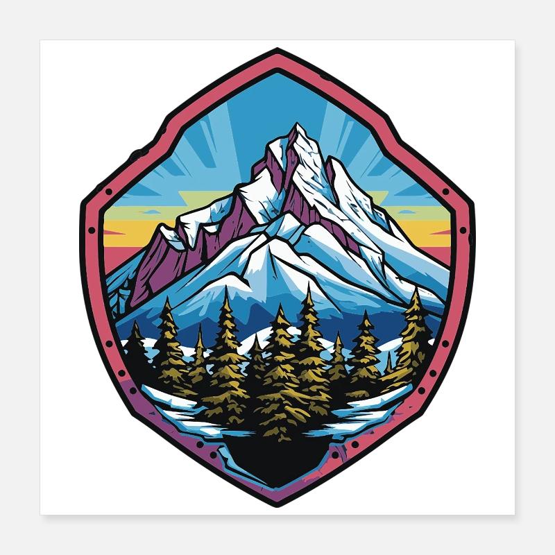 Berge Poster 40x40 cm