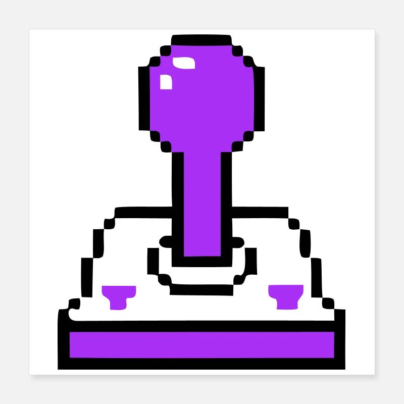 Arcade Joystick Retro Konsole Poster 40x40 cm