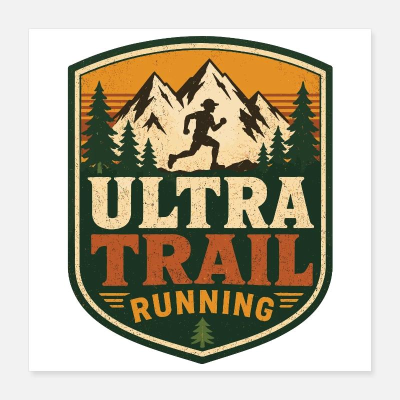 Ultra-Trailrunning Poster 40x40 cm
