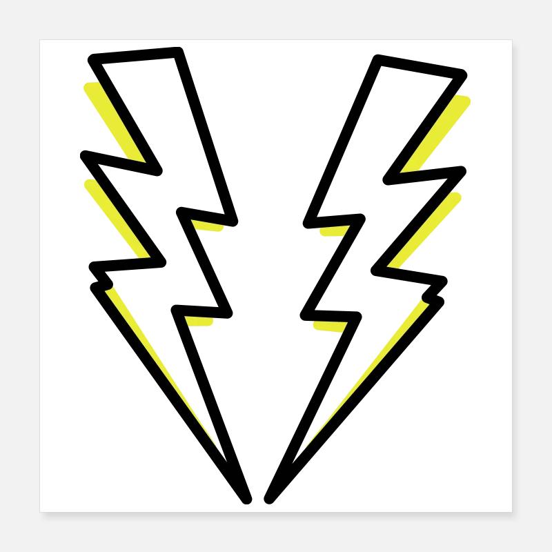 Blitze,Blitz,Blitzer, Poster 40x40 cm