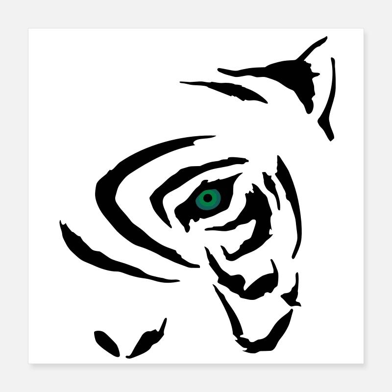 Tribal Tiger 2 Poster 16" x 16" (40x40 cm)