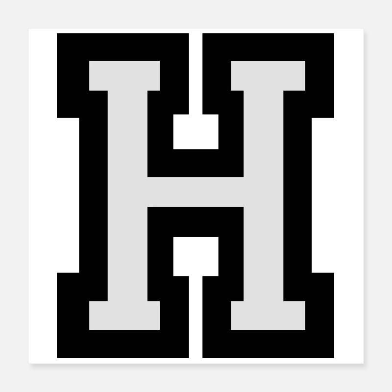 Buchstabe H Poster 40x40 cm