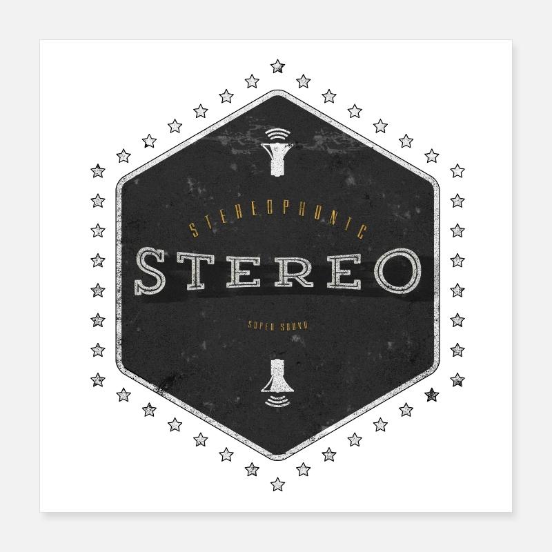 Stereo Super Sound Poster 16" x 16" (40x40 cm)