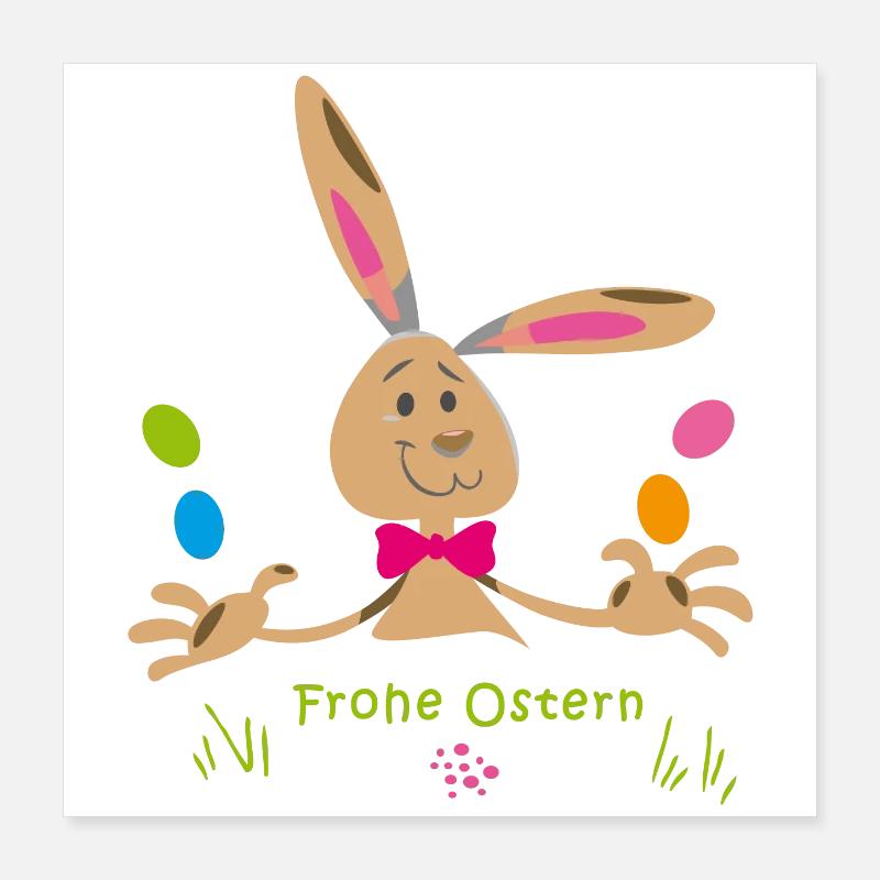 frohe Ostern Poster 40x40 cm