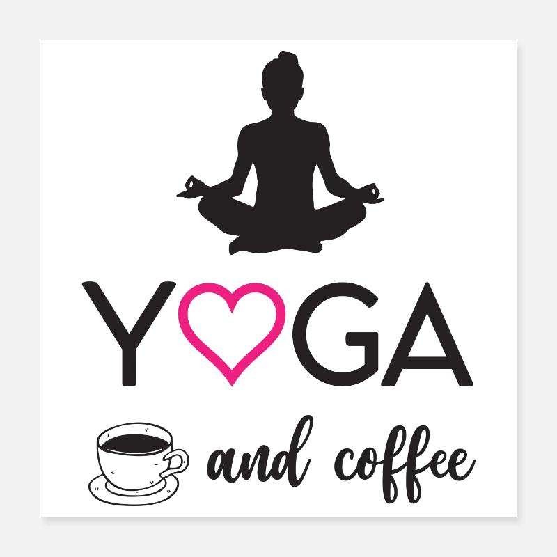 Yoga et café Poster 40 x 40 cm