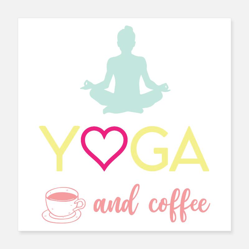 Yoga et café Poster 40 x 40 cm
