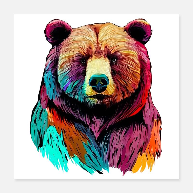 Bär Poster 40x40 cm