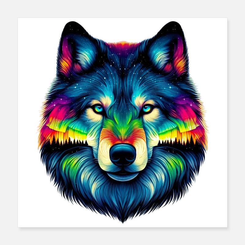Wolf Poster 40x40 cm