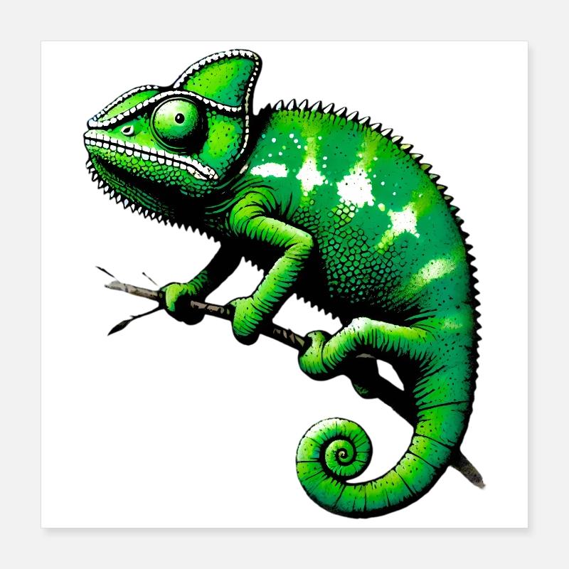 Chameleon Poster 16" x 16" (40x40 cm)