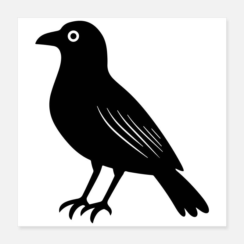 Rabe  Poster 40x40 cm