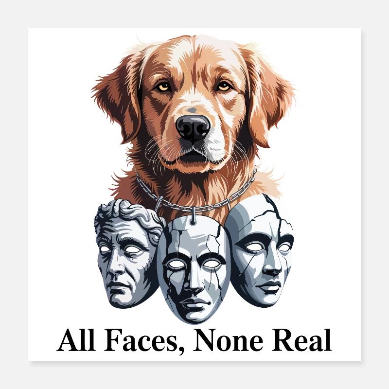 Théâtre Masqué Canin Poster 40 x 40 cm