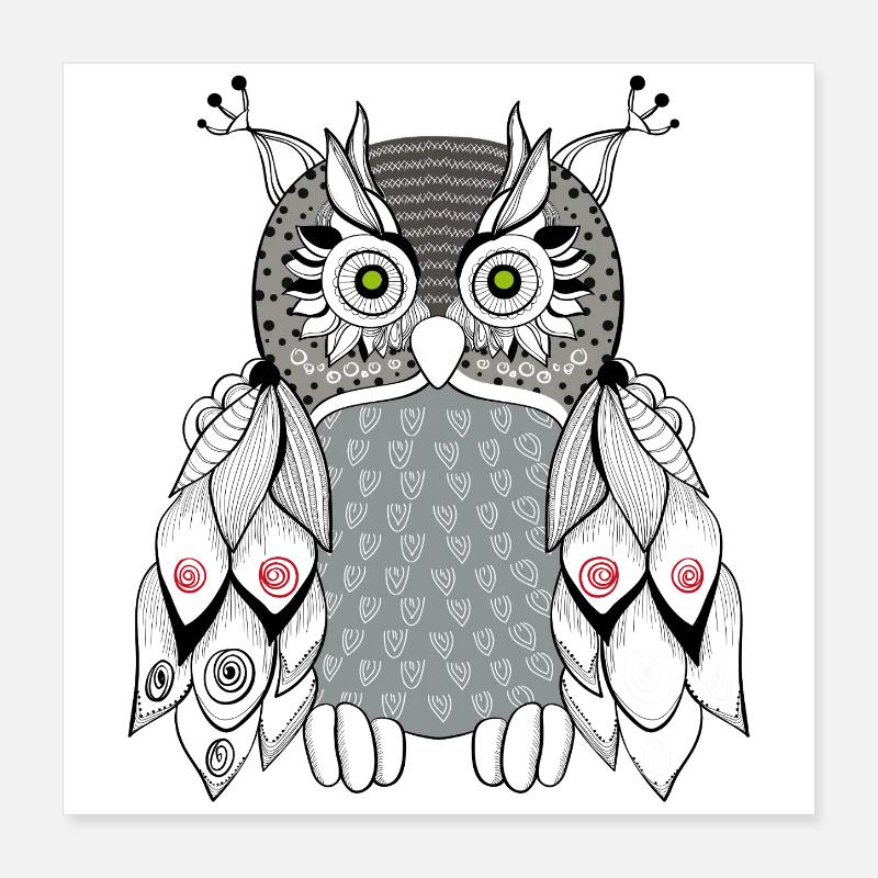  Eule Poster 40x40 cm