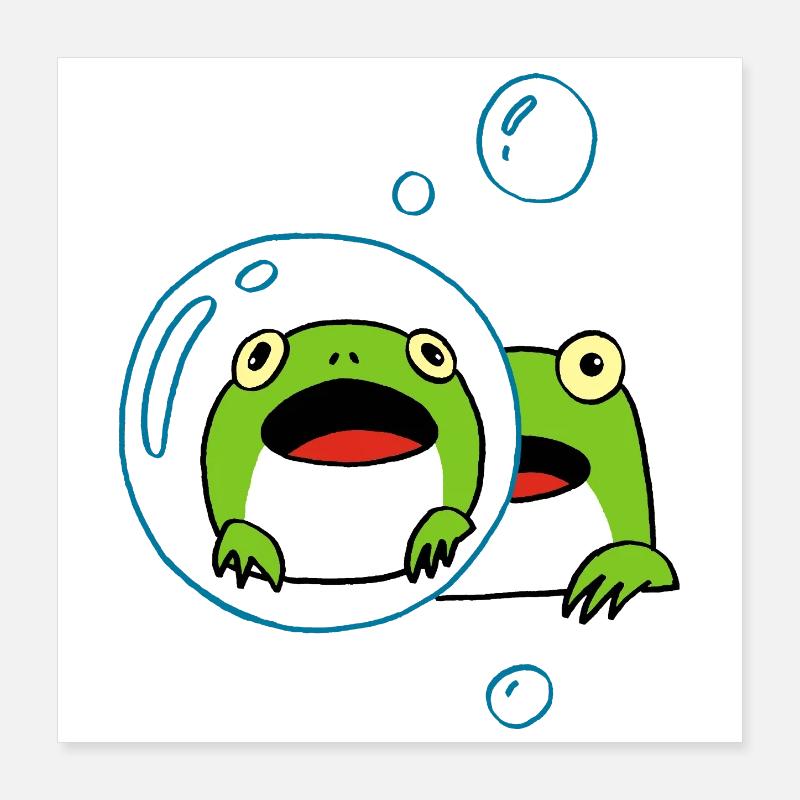 Frosch-Manga Poster 40x40 cm