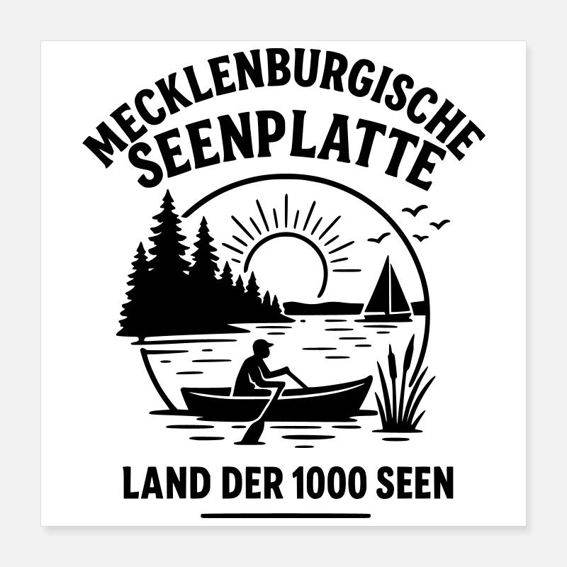 Région des lacs du Mecklembourg Poster 40 x 40 cm
