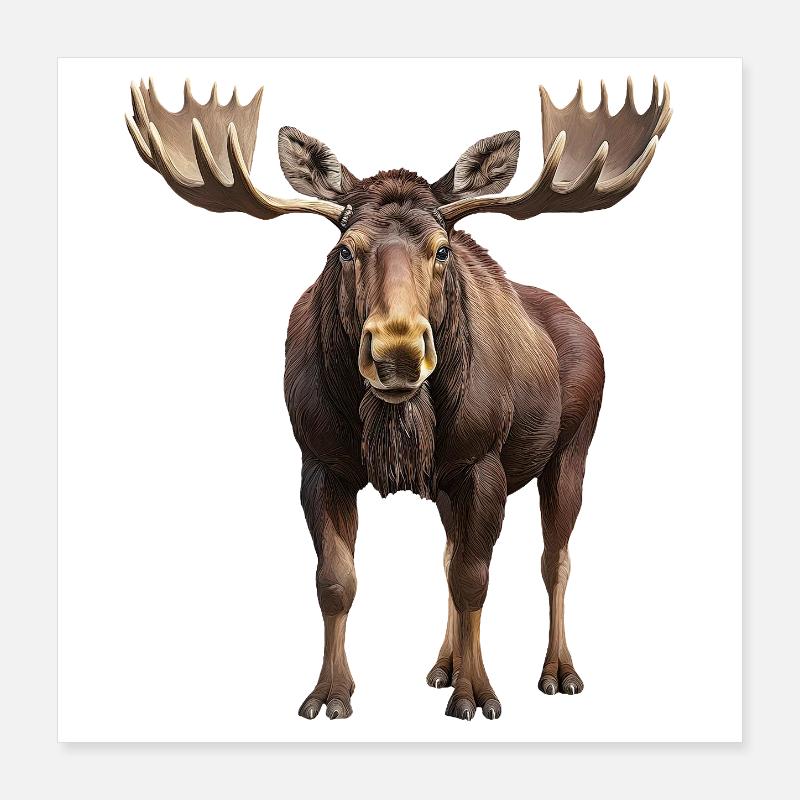 Elk Poster 16" x 16" (40x40 cm)
