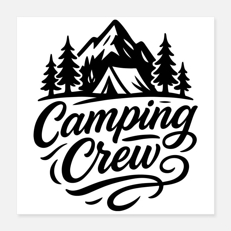 Camping Crew Poster 40x40 cm