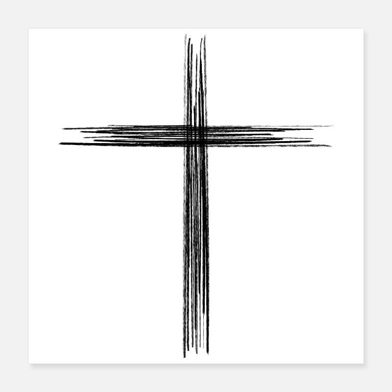 Jésus Croix Poster 40 x 40 cm
