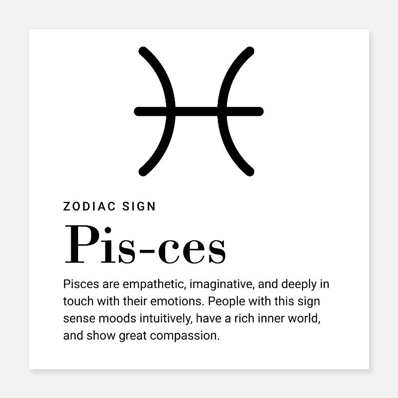 Pisces - Zodiac sign Poster 16" x 16" (40x40 cm)