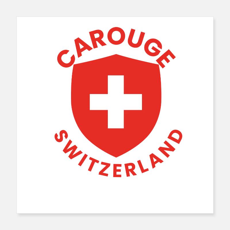 Carouge Schweiz Schilddesign Poster 40x40 cm
