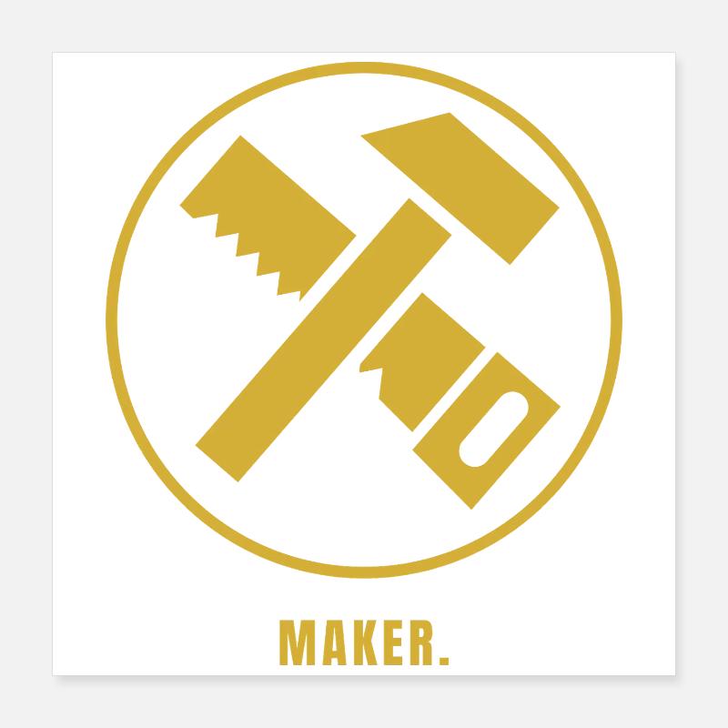 MAKER. Édition Succès | Conception d’artisanat en or Poster 40 x 40 cm