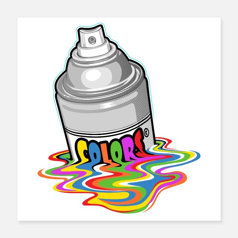 Schmelzendes Spray Poster 40x40 cm