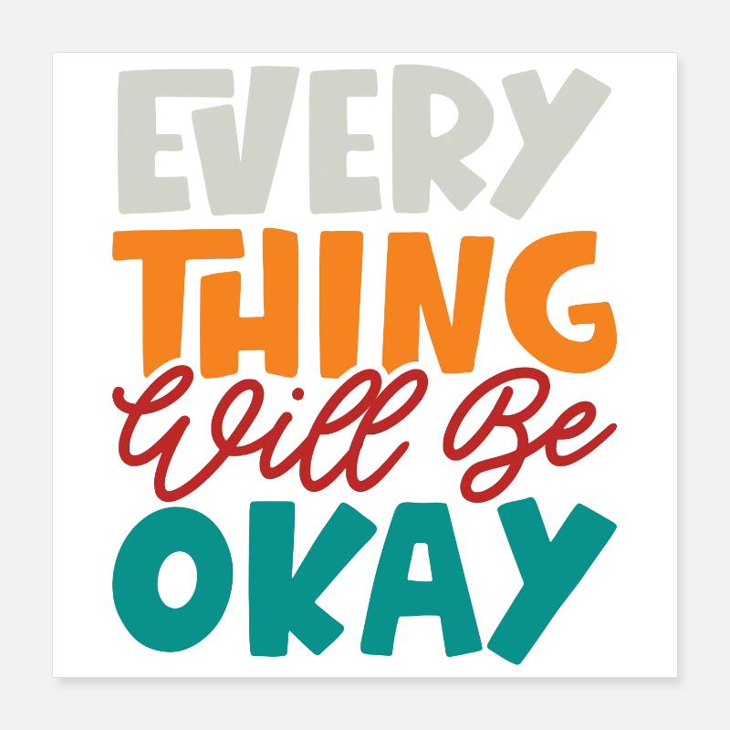 Alles wird gut Poster 40x40 cm