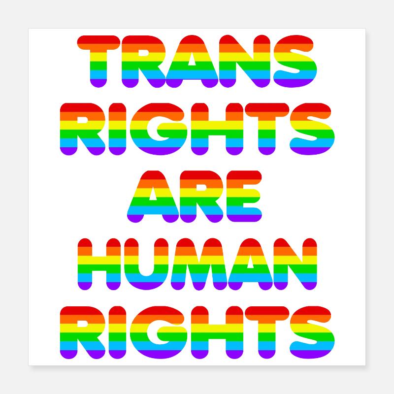 Trans Rights for CSD Christopher Street Day Poster 40x40 cm