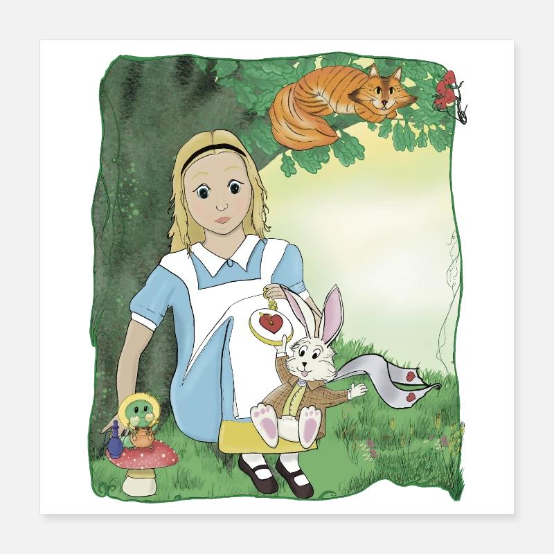 Down the Rabbit Hole Friends Poster 16" x 16" (40x40 cm)