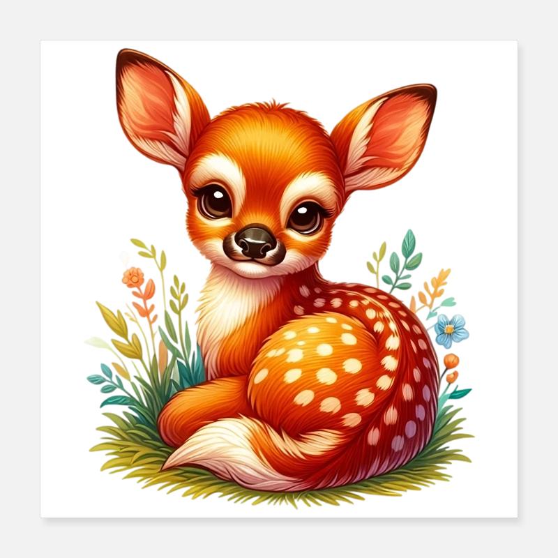 Faon Poster 40 x 40 cm