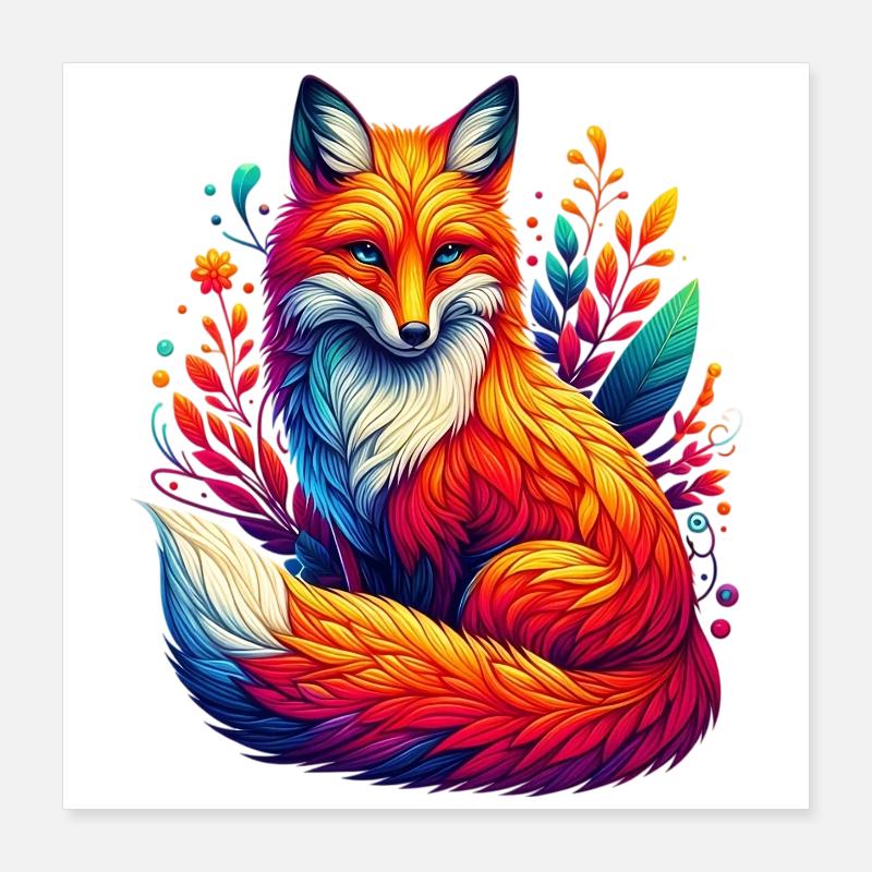 Renard Poster 40 x 40 cm