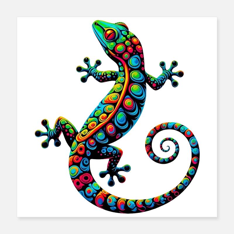 Gecko Poster 40x40 cm