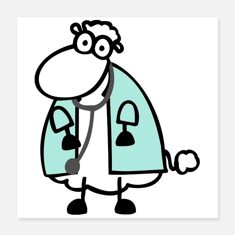 Arztschaf 2 Poster 40x40 cm