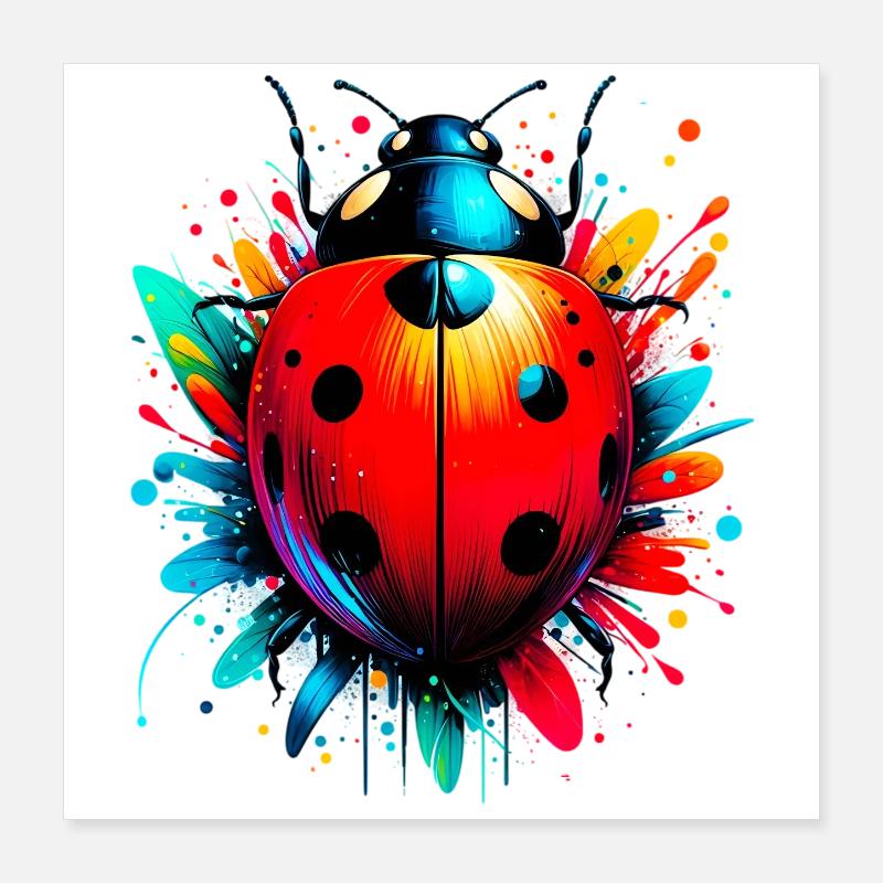 Coccinelle Poster 40 x 40 cm