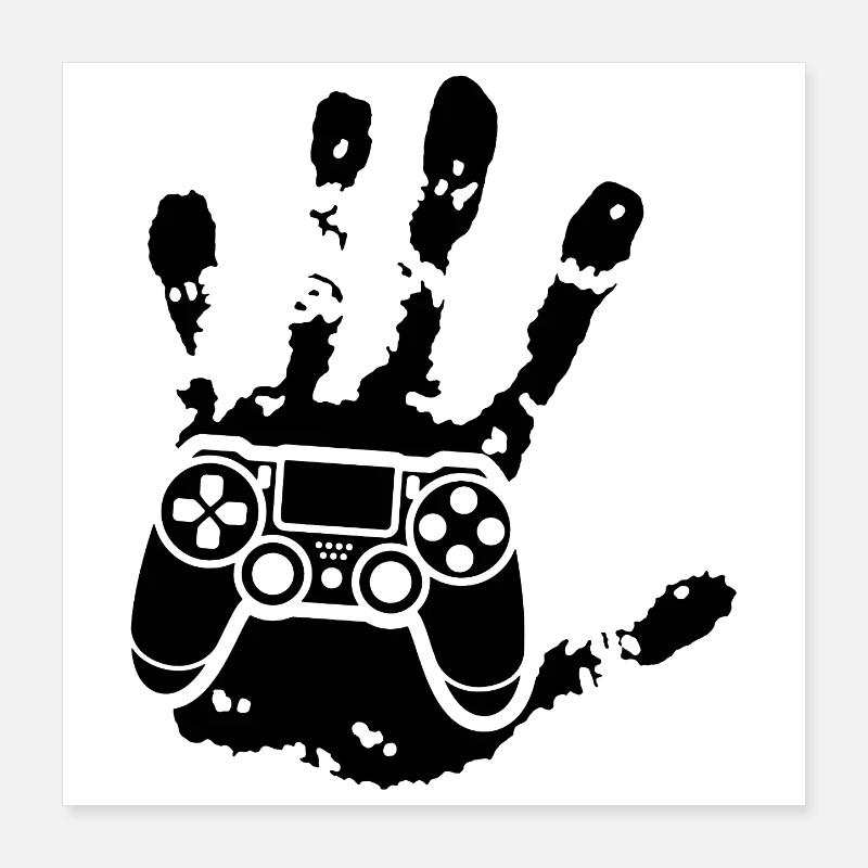 Der Gamer in dir (Schwarz) Poster 40x40 cm