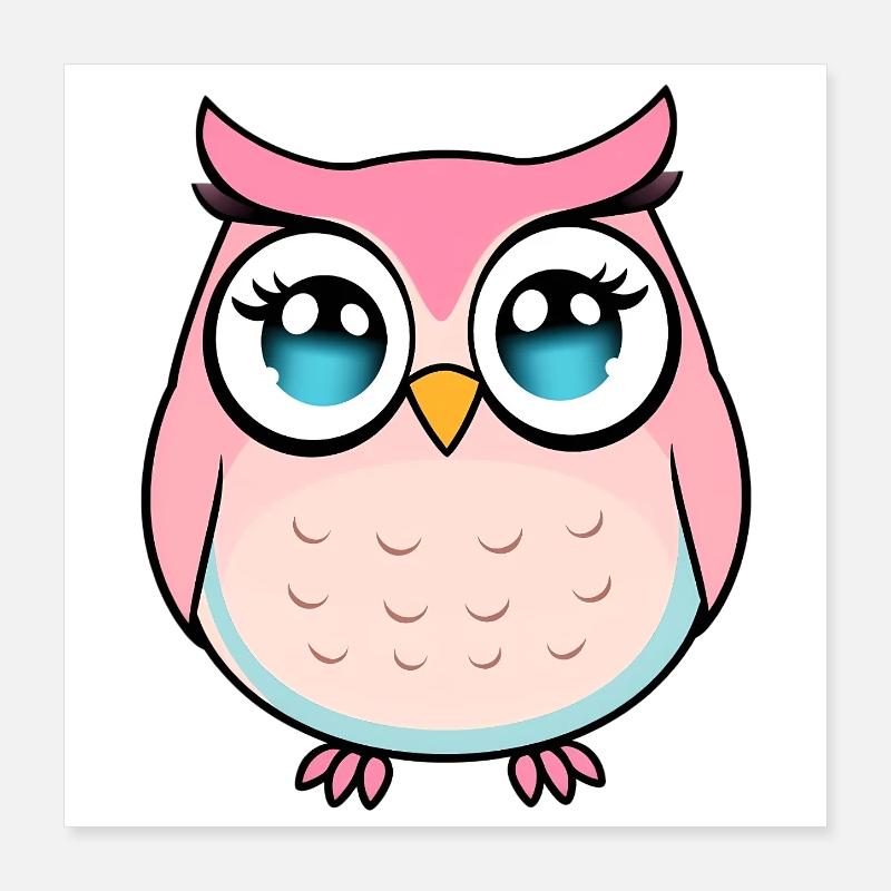 Owl Poster 16" x 16" (40x40 cm)