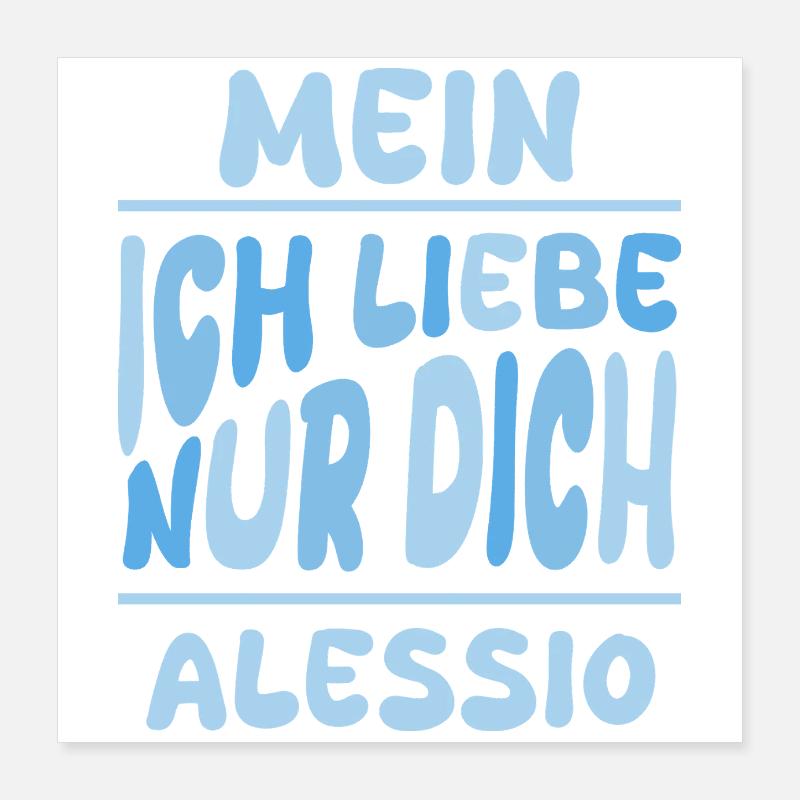 Cadeau pour Alessio Poster 40 x 40 cm