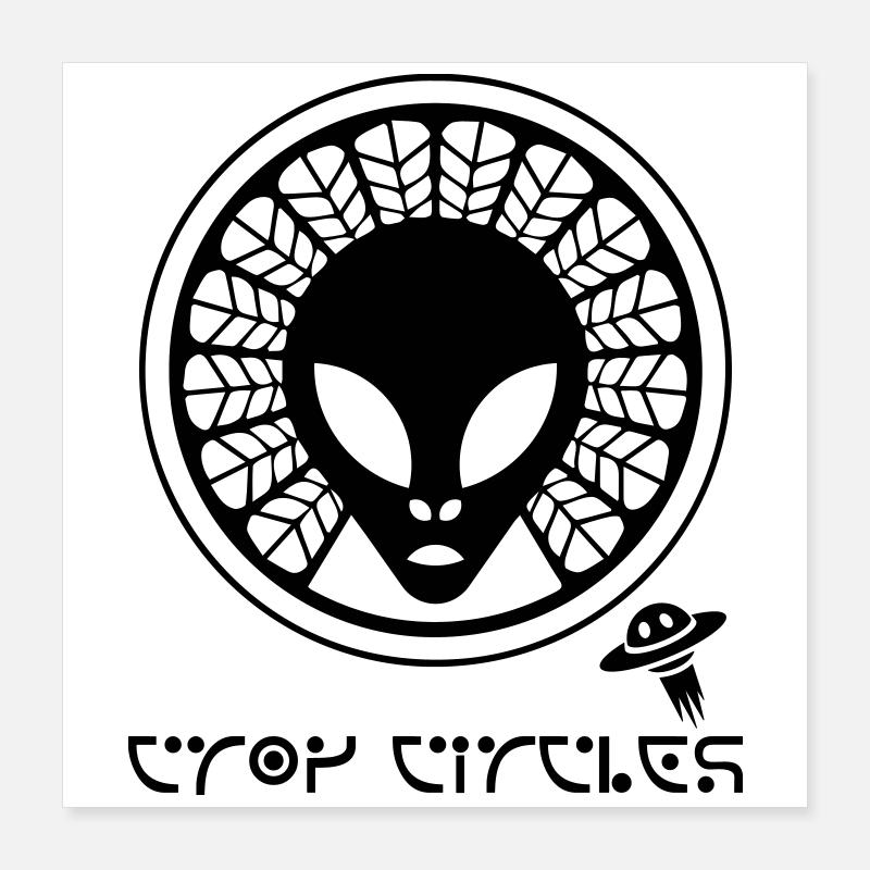Ancien agroglyphe extraterrestre Poster 40 x 40 cm