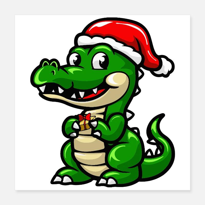 Noël de l’alligator Poster 40 x 40 cm