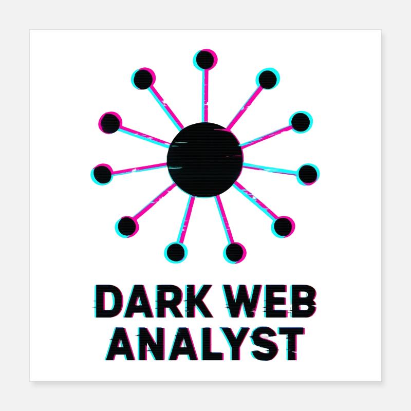 Dark Web Analyst - Cybersécurité Poster 40 x 40 cm