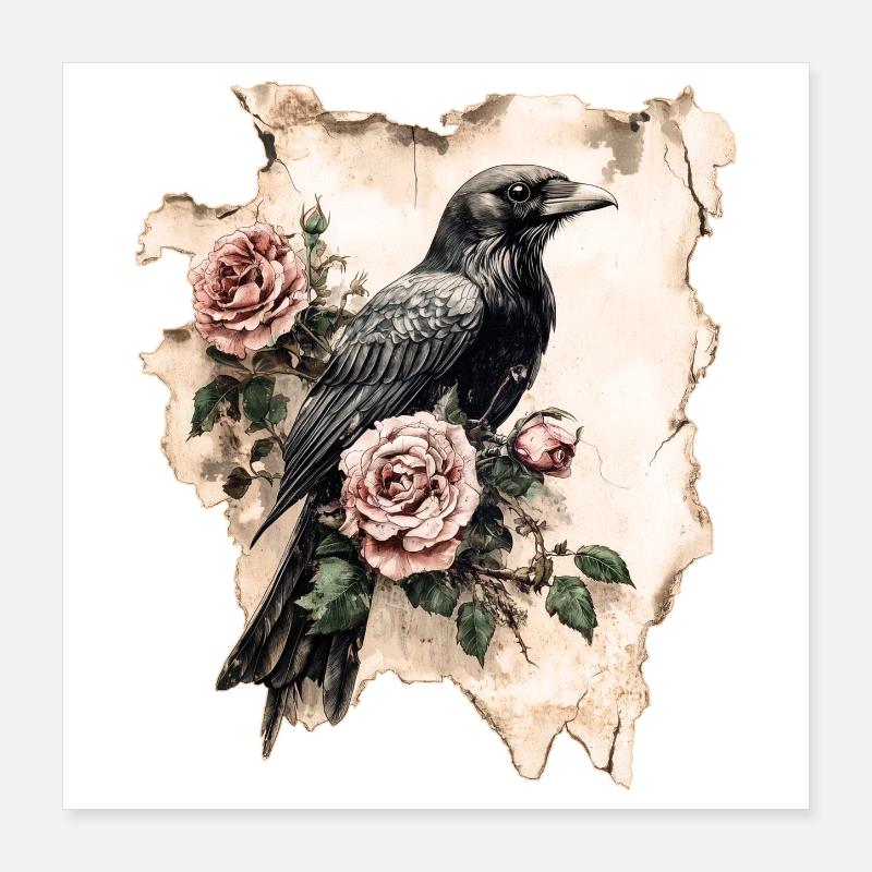 Rabe Poster 40x40 cm