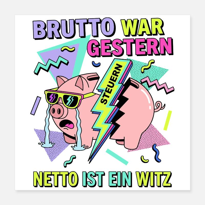 Beurk était hier. Net, c’est une blague. Poster 40 x 40 cm
