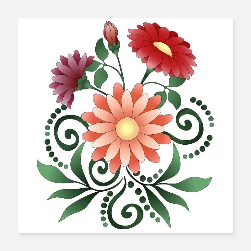 Fleur Poster 40 x 40 cm