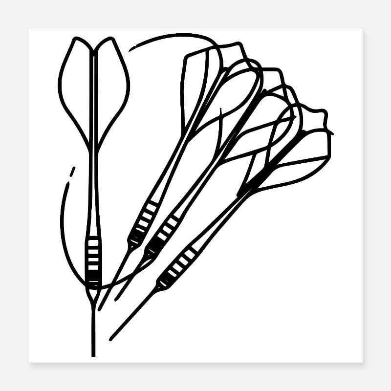 Dartpfeile Poster 40x40 cm