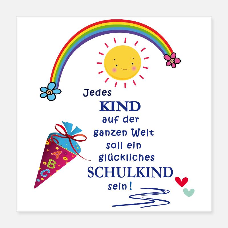 Schulkind  Poster 40x40 cm