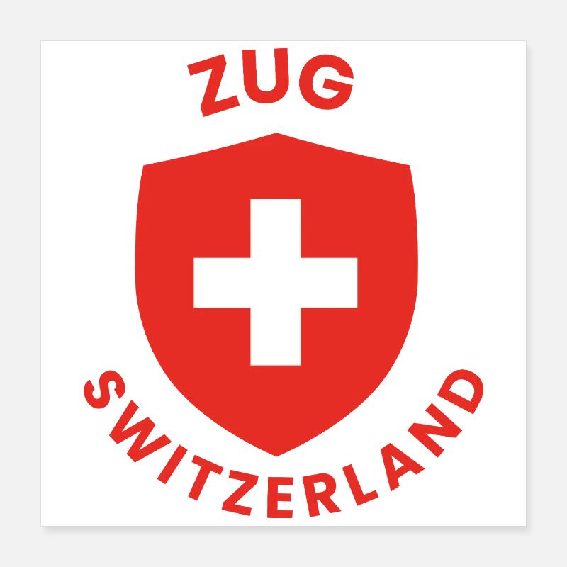 Zug Switzerland Emblem Poster 16" x 16" (40x40 cm)