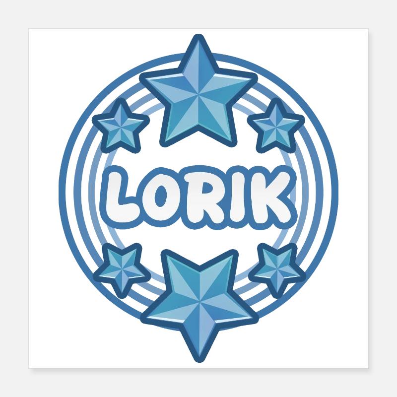 Prénom Lorik Poster 40 x 40 cm