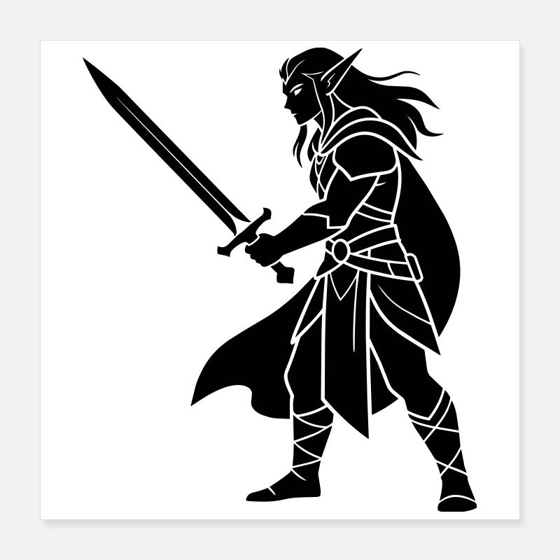 dark elf Poster 16" x 16" (40x40 cm)